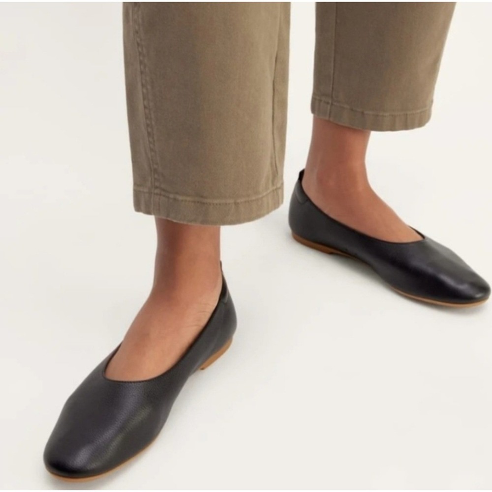 Everlane The Day Glove Black Leather Ballet Flats Shoes Womens 9.5